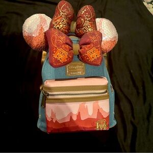 Loungefly Minnie Mouse Main Attraction big thunder mountain backpack disney ears